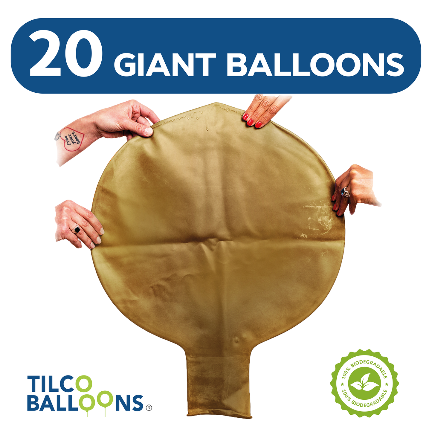 100 inch Giant Gold Balloons (20pcs)
