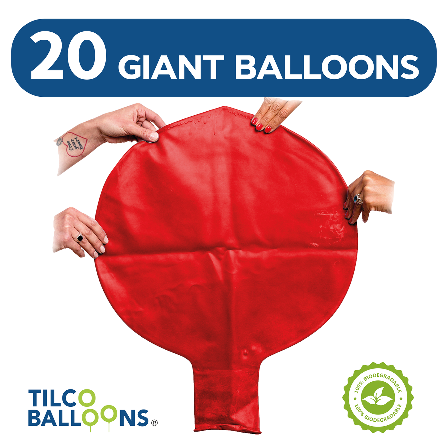 100 inch Giant Red Balloons (20pcs)