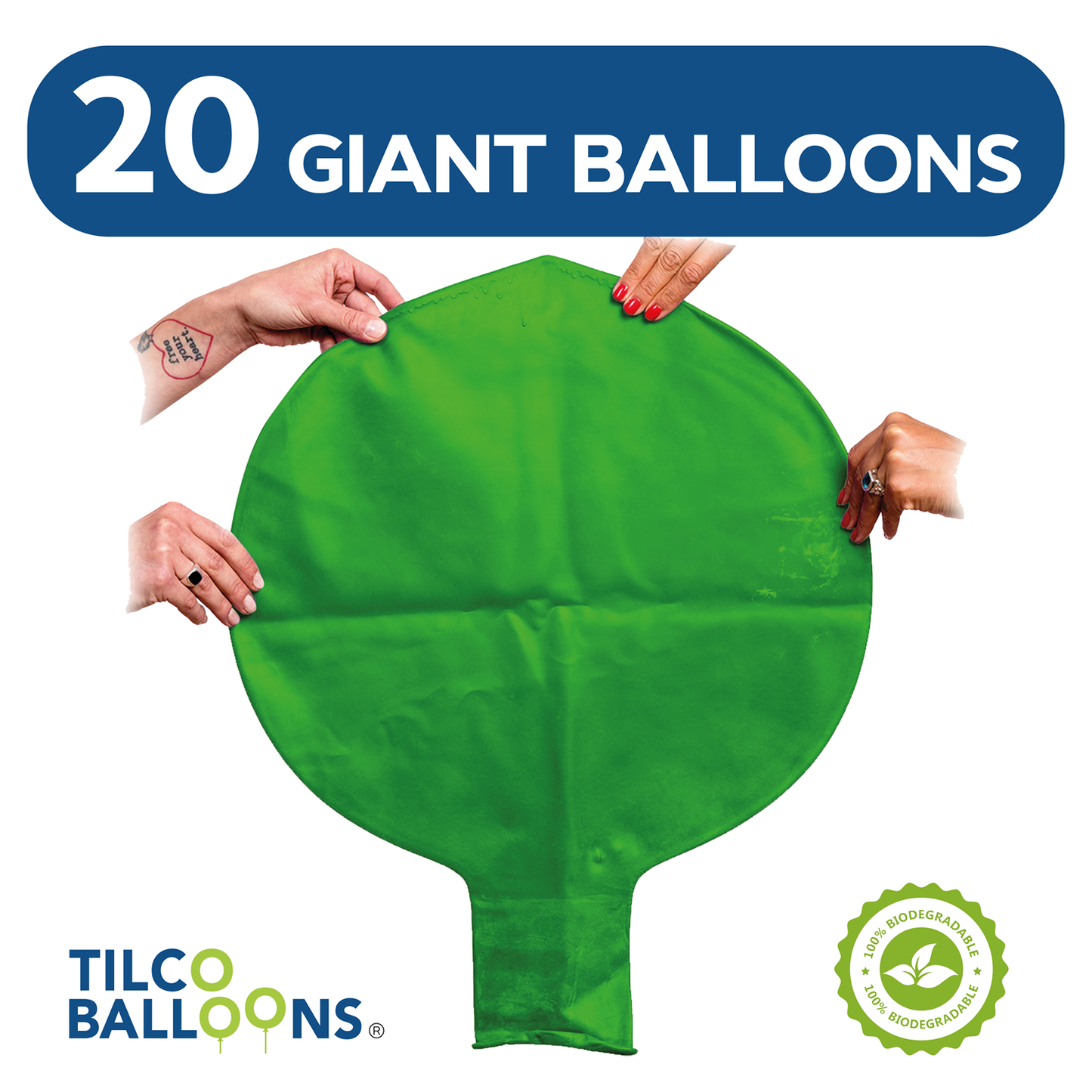 100 inch Giant Green Balloons (20pcs)