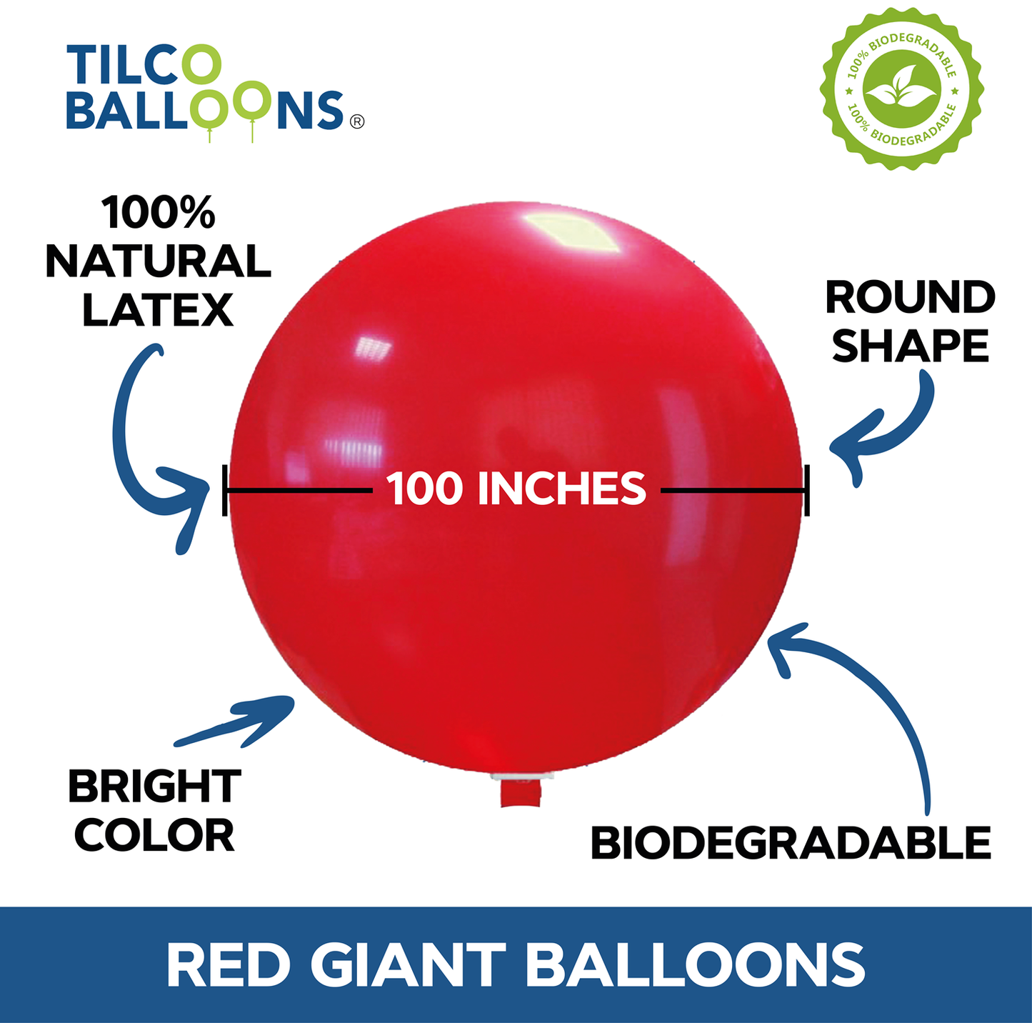 100 inch Giant Red Balloons (20pcs)