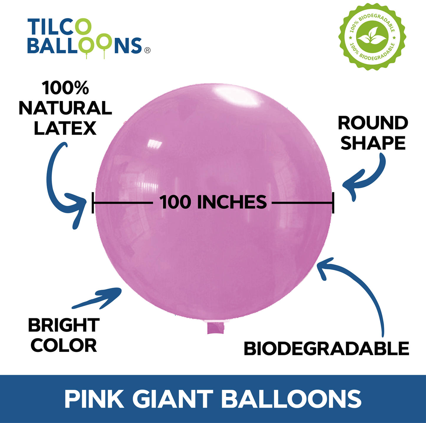 100 inch Giant Pink Balloons (20pcs)