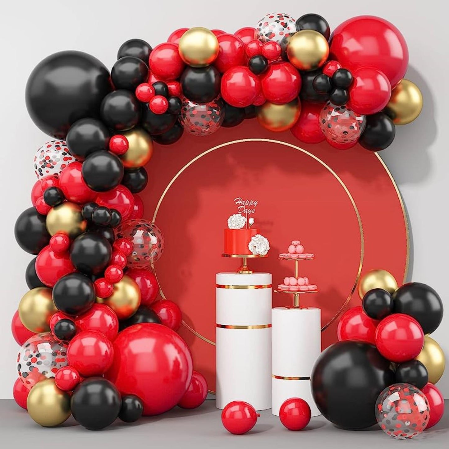 Metallic Red Balloons Decorations