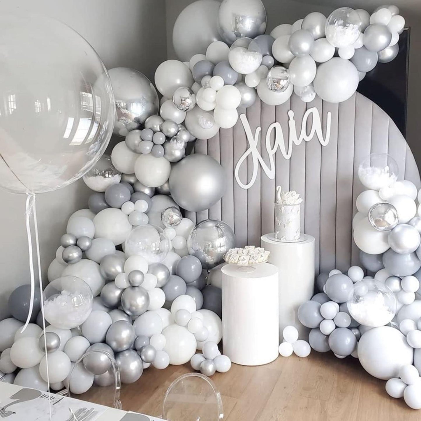 100 inch Giant Silver Balloons (20pcs)