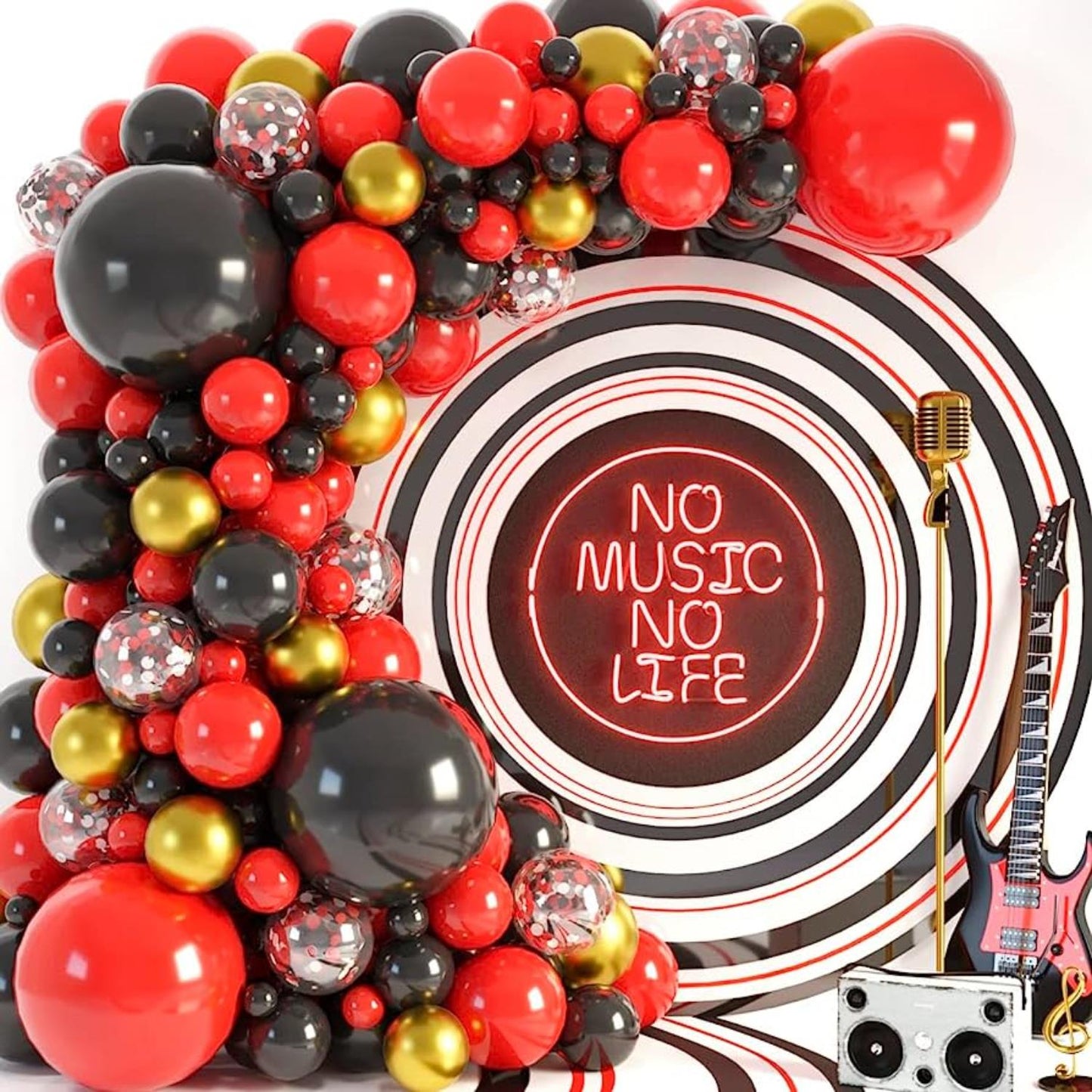 Metallic Red Balloons Decorations