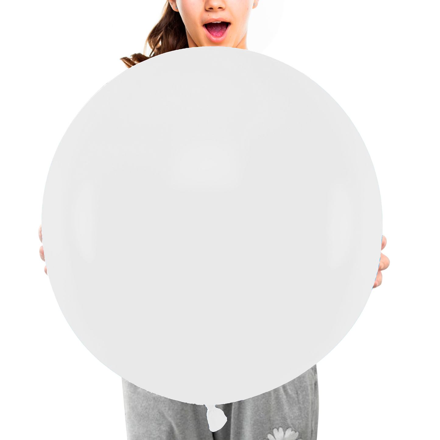 24 inches white balloons