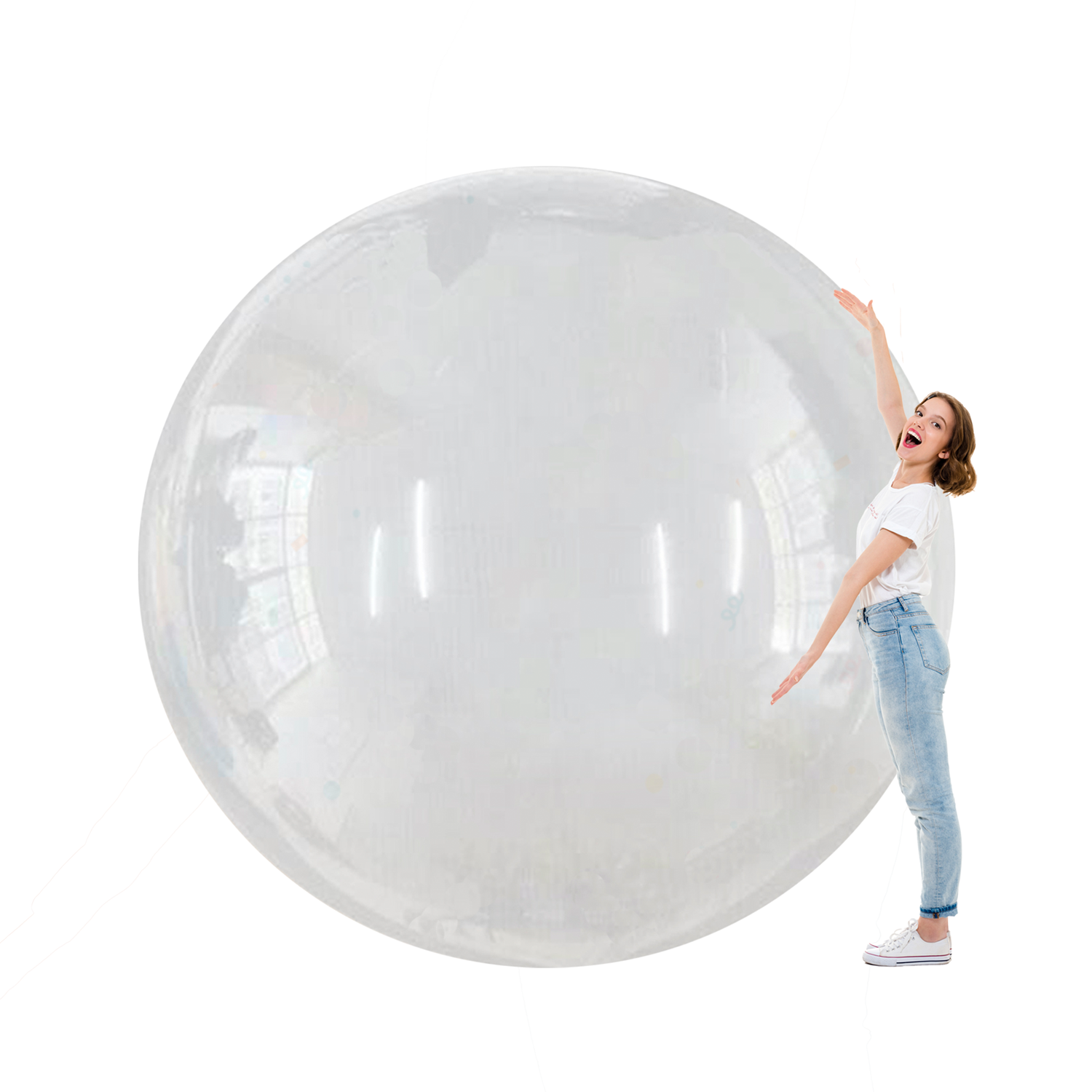  100 Pcs Bubble Clear Balloon Strands Kit Transparent