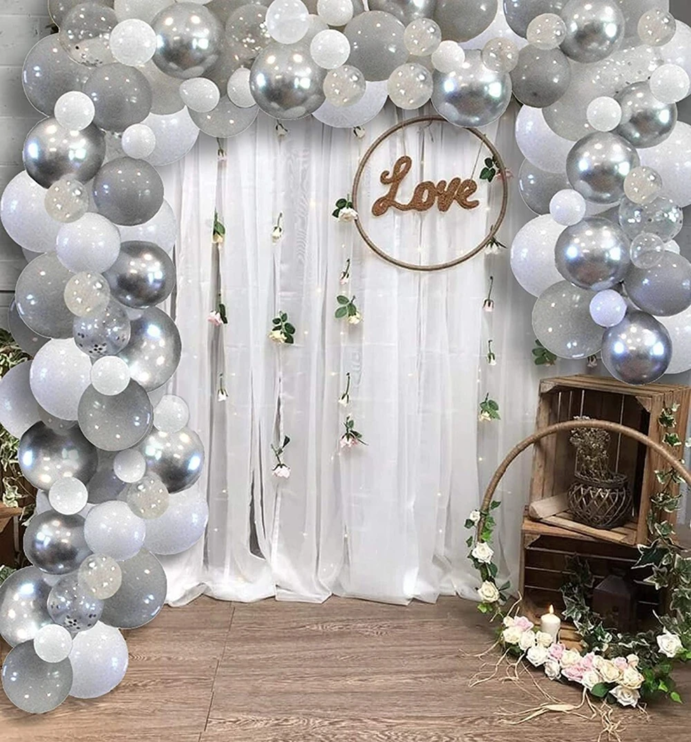 Silver Balloons Decorations