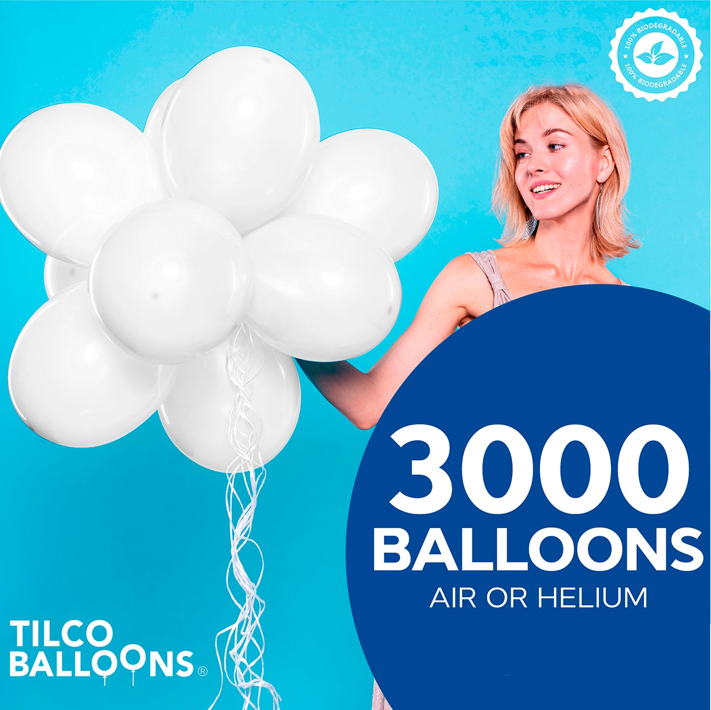 3000 12" snow white wholesale balloons for air or helium