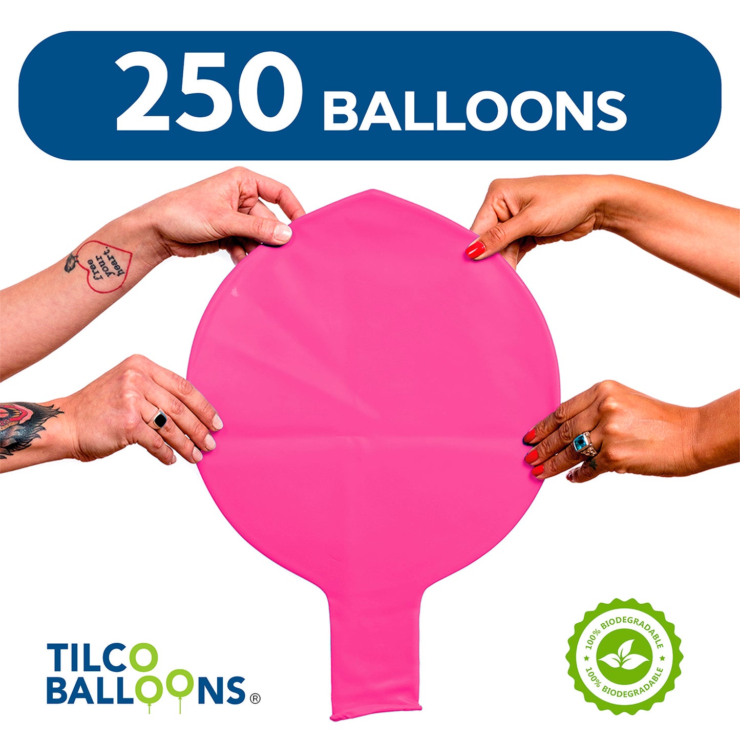 250 40" Bright Purple Biodegradable Balloons Quantity