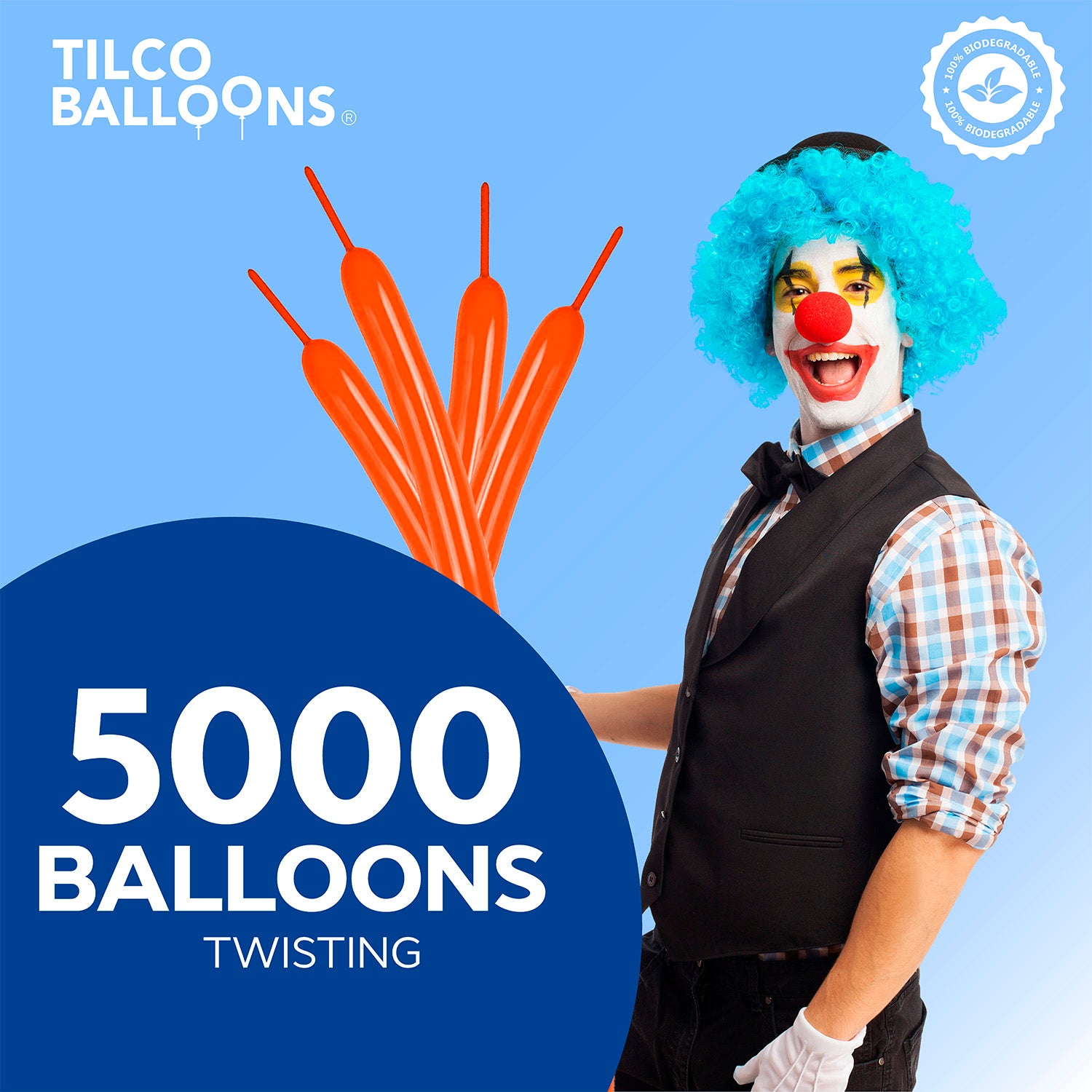 260 Bright Orange Twisting wholesale balloons