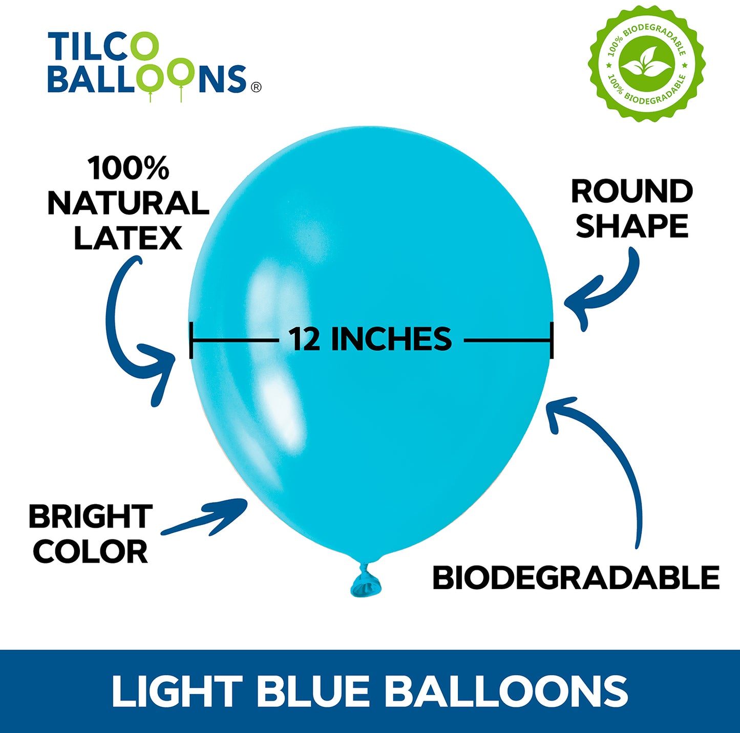 12 Inch Sky Blue Balloon
