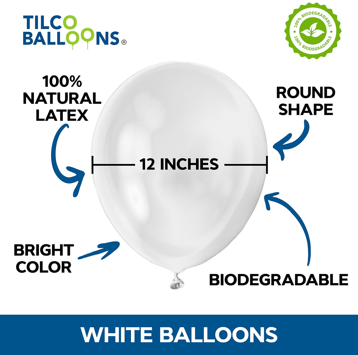 12 Inch White Balloons