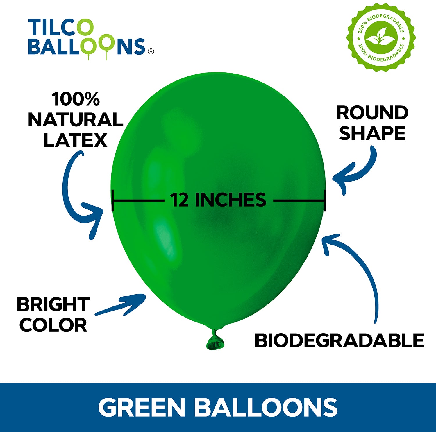 12 Inches Green Balloon