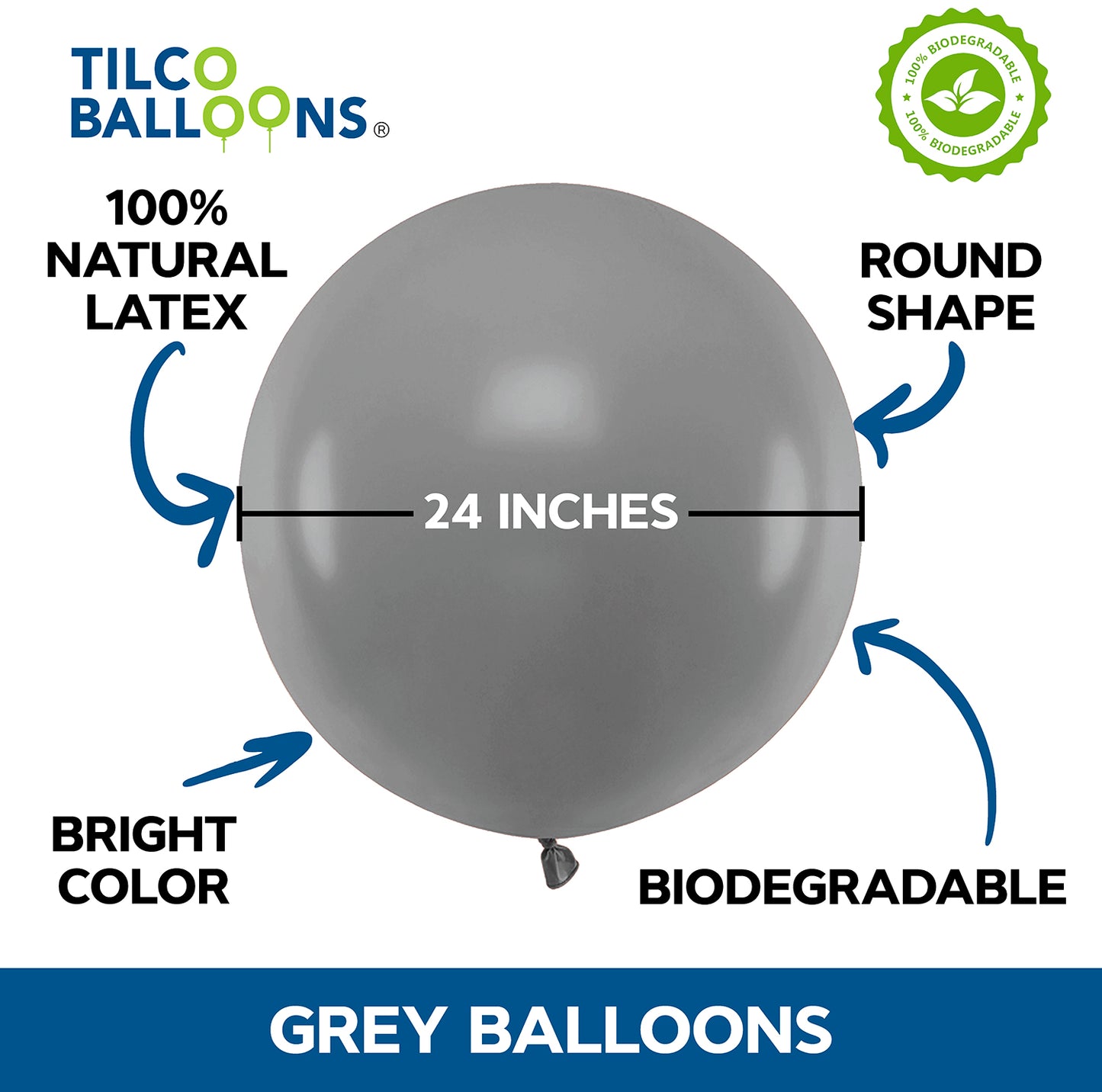 24 Inch Silver Balloon