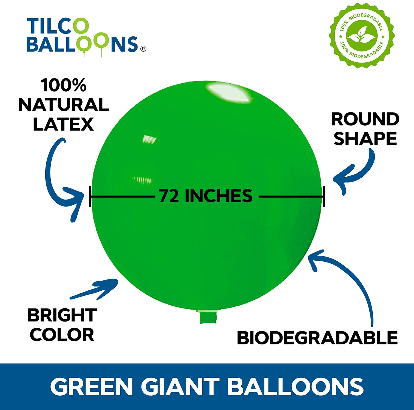 72" giant forest green wholesale balloon information
