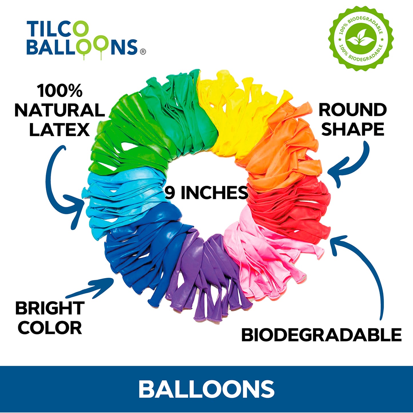 9" assorted wholesale balloon description