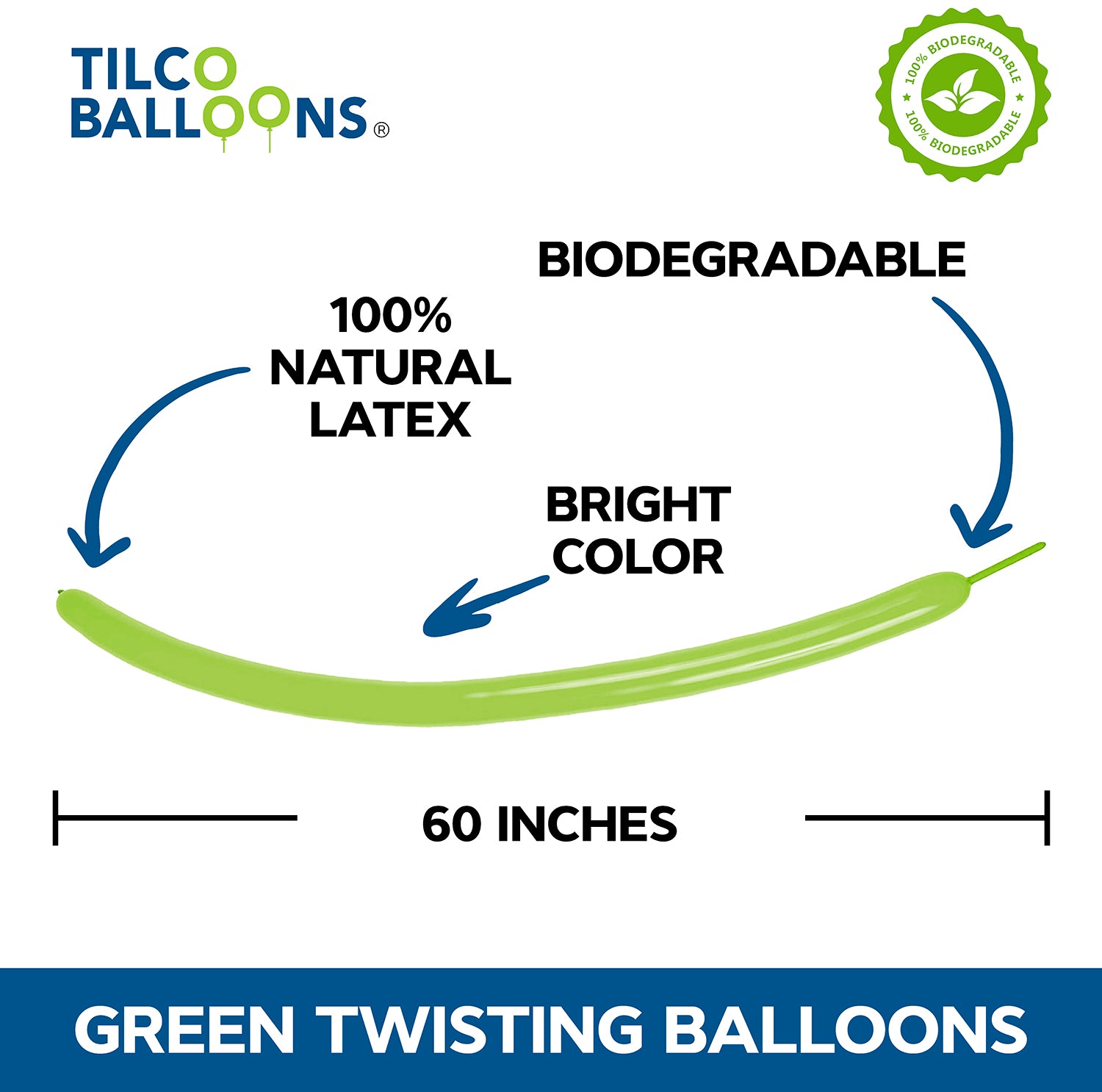 260 Lime Green Twisting Balloon Description