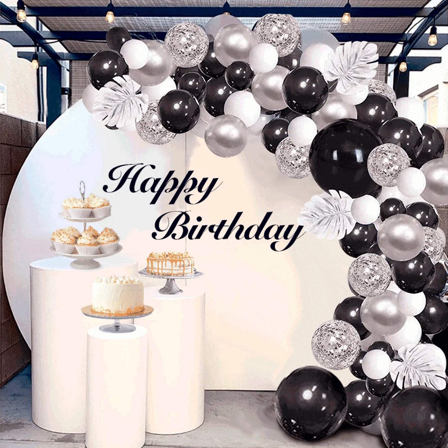 24" jet black wholesale balloon arch decoration
