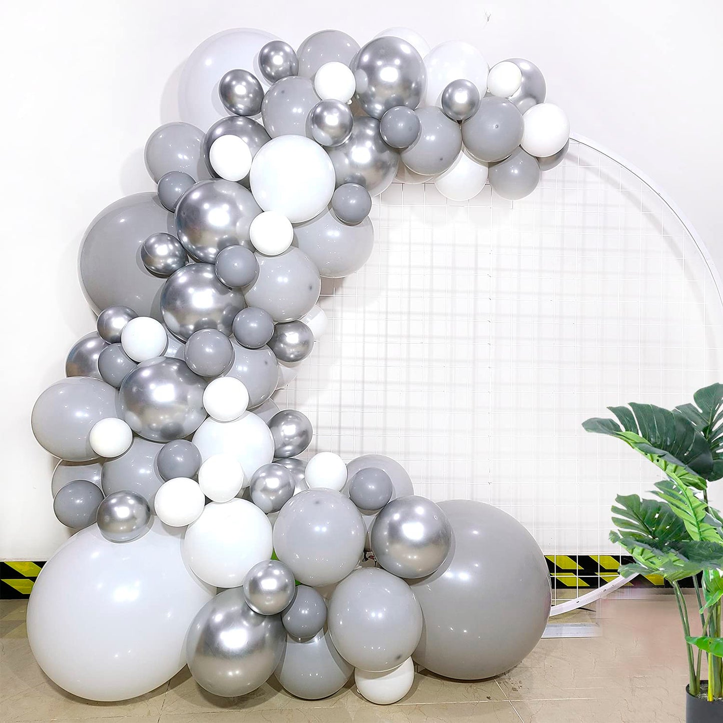 24" silver coin wholesale balloon arch decoration