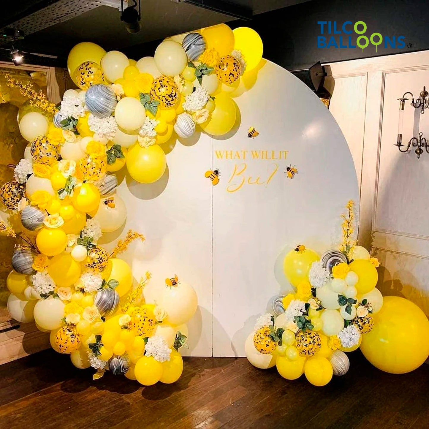 40" Golden Yellow Biodegradable Balloon Arches