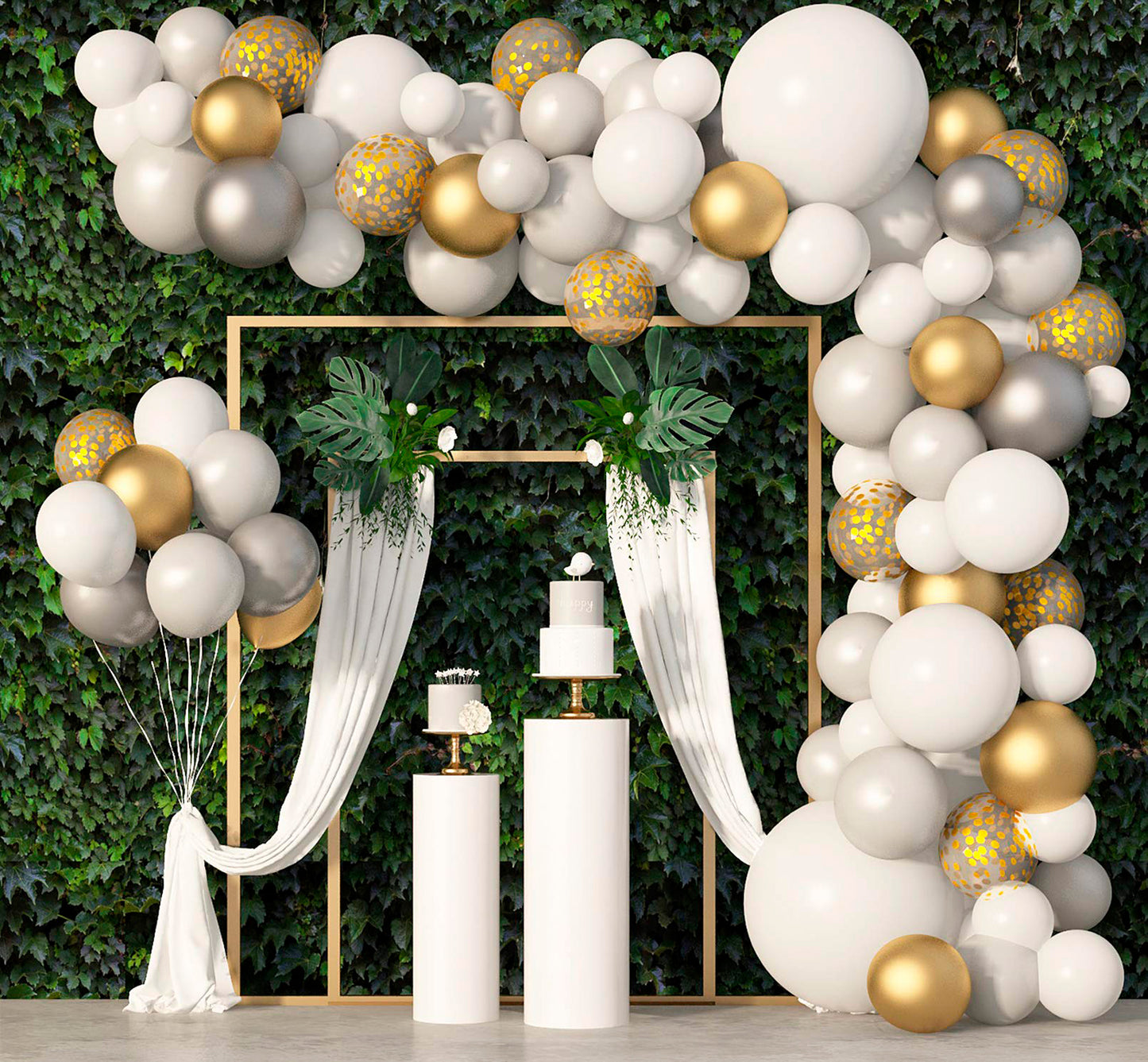 12" snow white wholesale balloon arch decoration