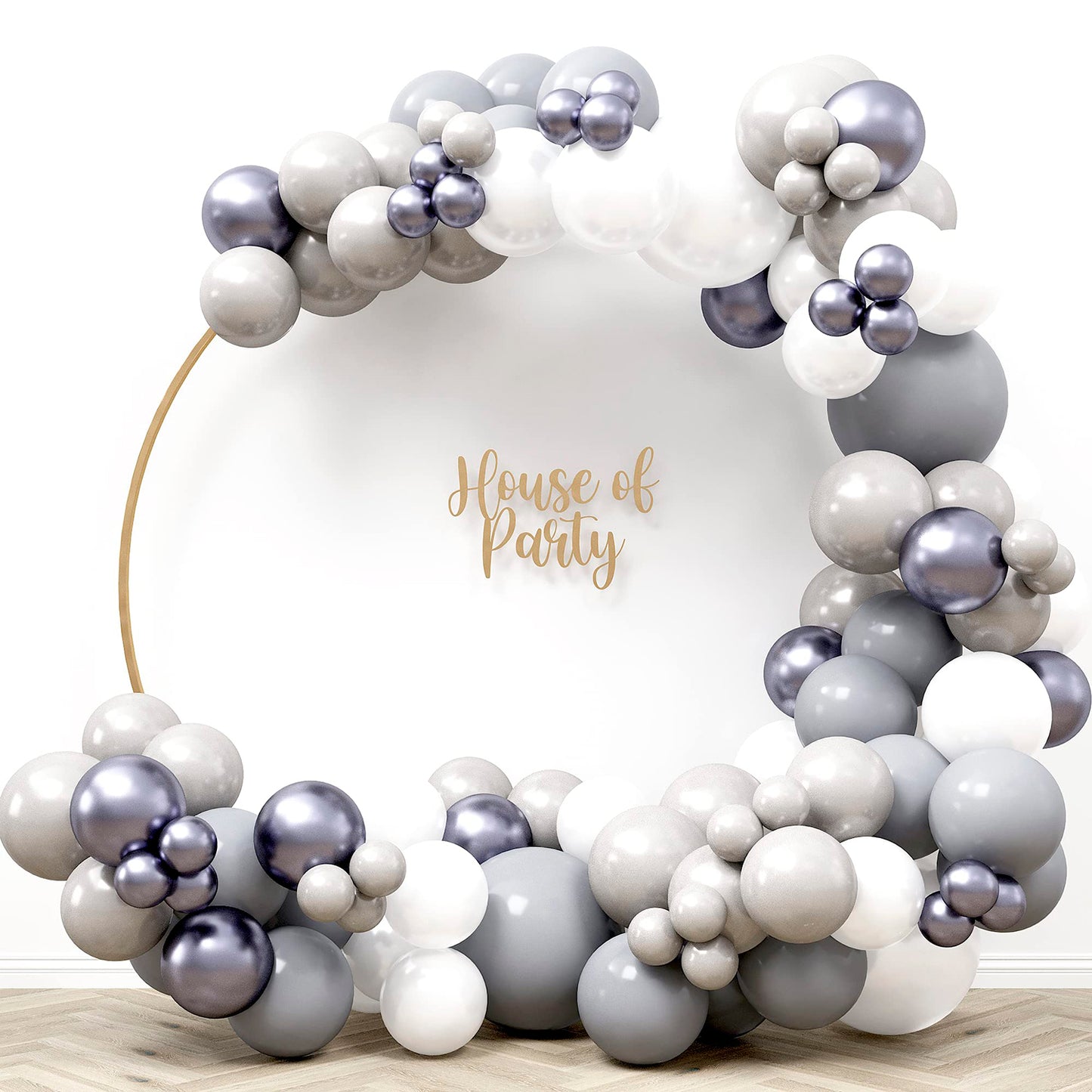 24" silver coin wholesale balloon arch decoration