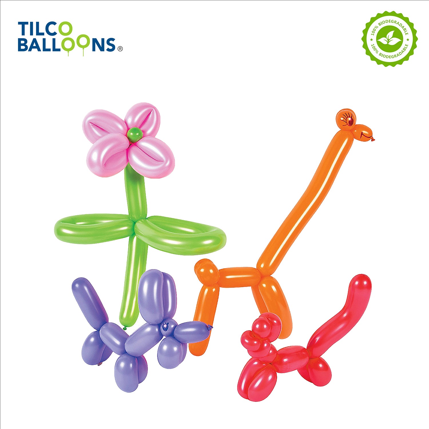 260 Bright Orange Twisting Balloon figures