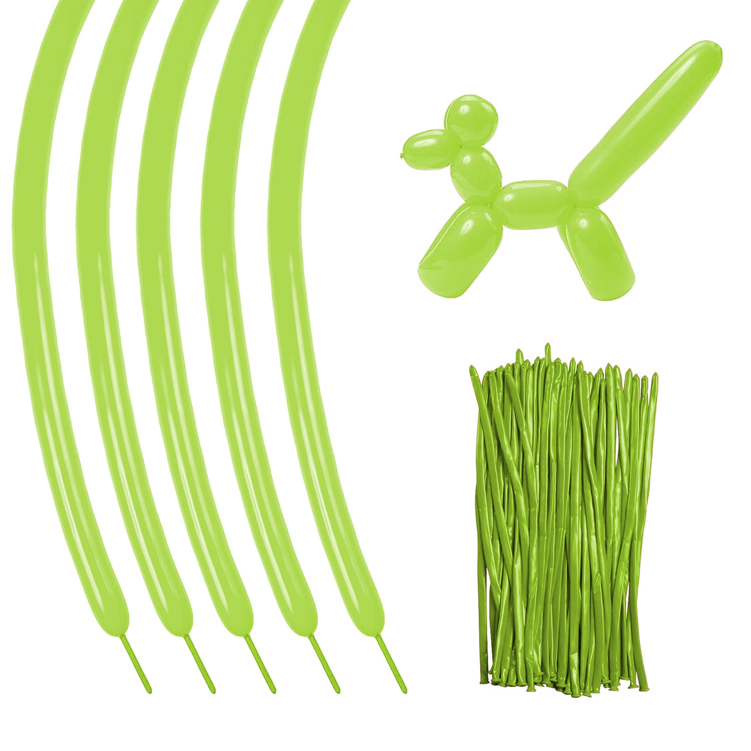 260 Lime Green Twisting Balloons