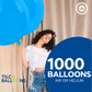 1000 Light Blue Balloons for air or helium