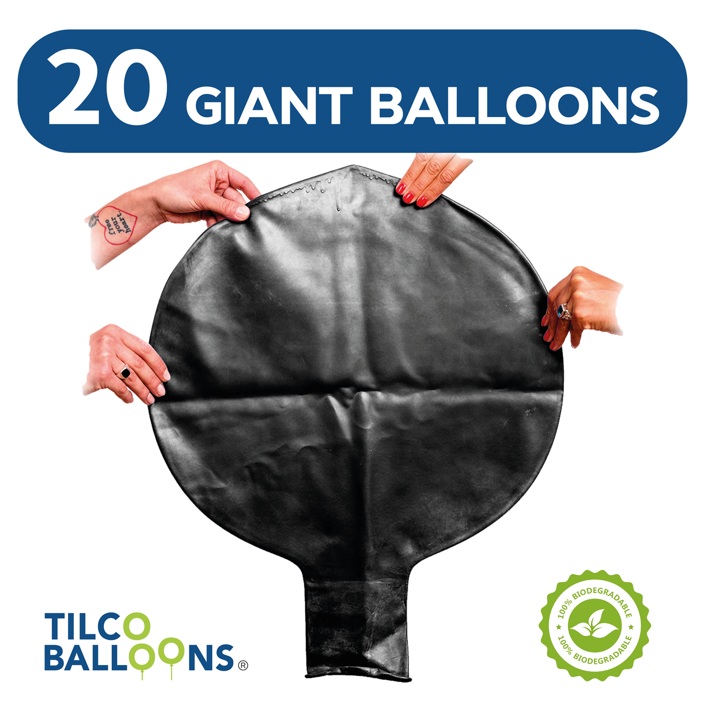 100 inch Giant Black Balloons (20pcs)