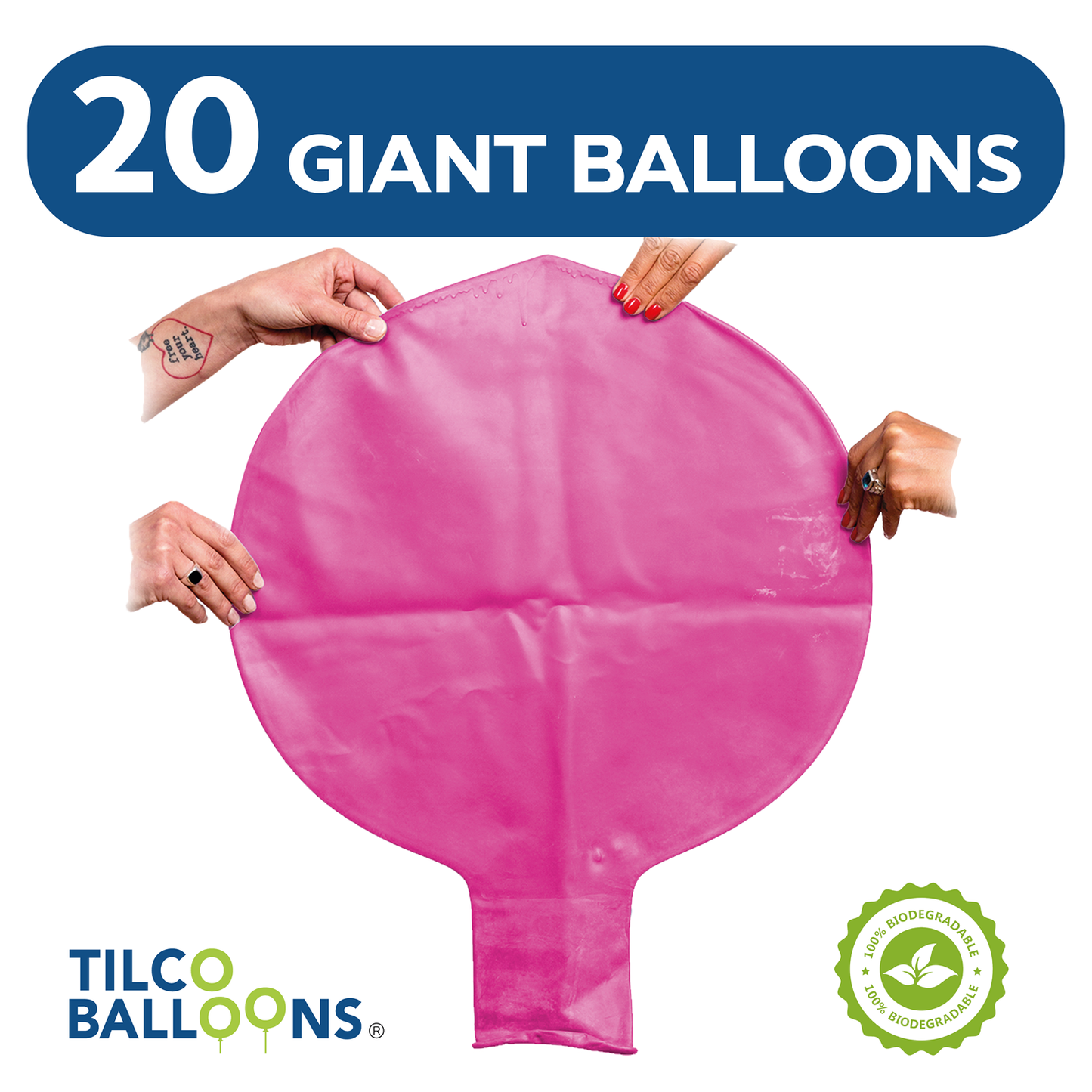 100 inch Giant Pink Balloons (20pcs)