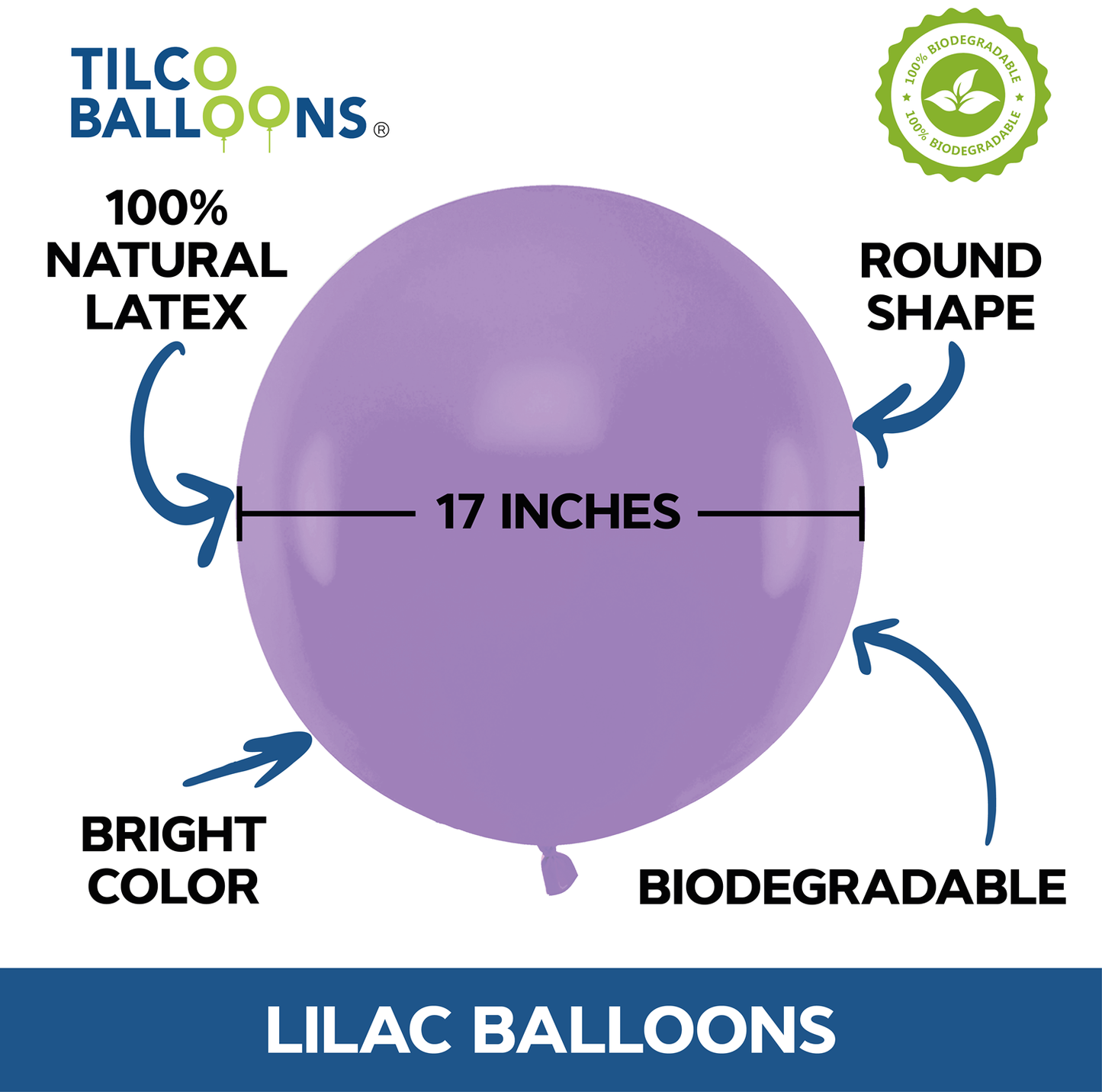 17 inches lilac balloons