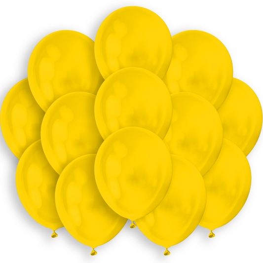 9 inches yellow balloons