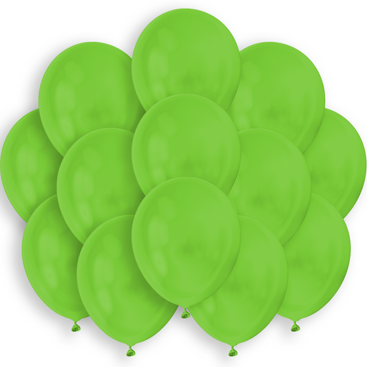 12 inches lime green balloons