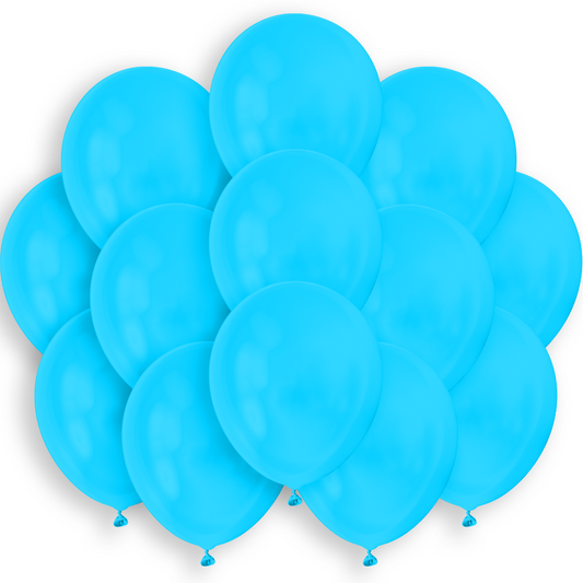 12 inches light blue balloons