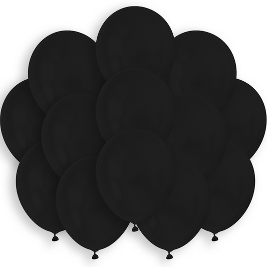 12 inches black balloons