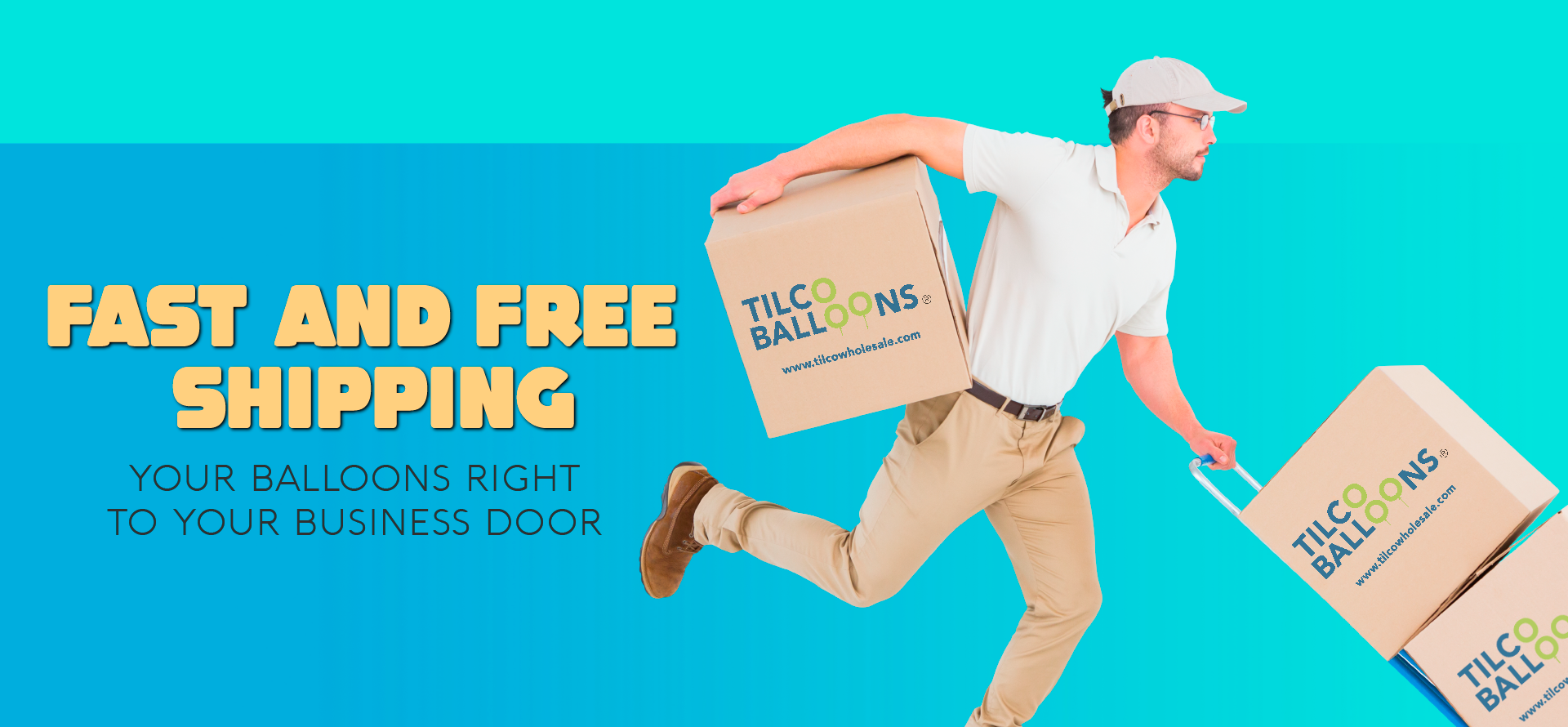 Fast and free shipping, your balloons right to your business door