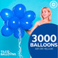 3000 Blue Balloons for air or helium