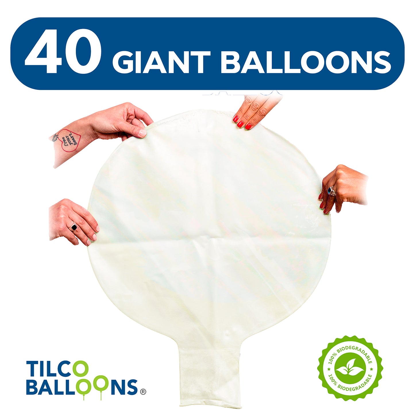 Globos transparentes de 40 pulgadas (250 pzas) - Tilco Balloons
