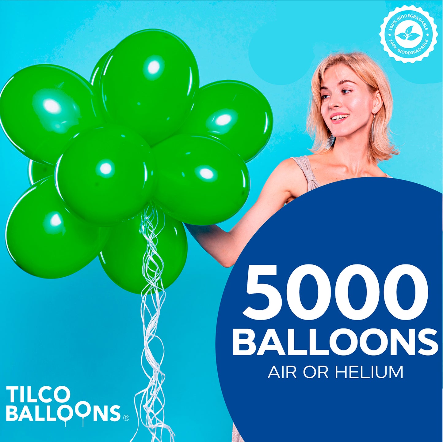 5000 9" forest green wholesale balloons for air or helium