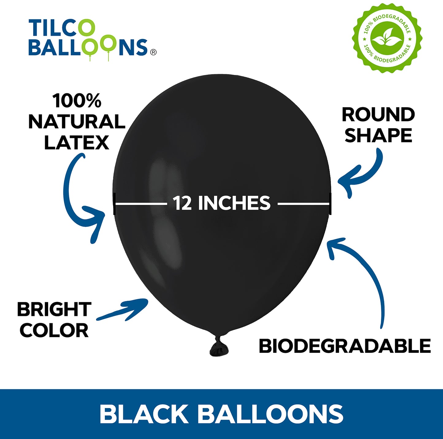 12 Inches Black Balloon