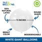 72" giant snow white wholesale balloon information