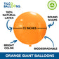 72" giant bright orange wholesale balloons description