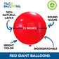 72" giant scarlet red wholesale balloon description