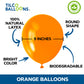 9" bright orange wholesale balloon information