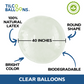 40 inch Clear Latex Balloons (250pcs)