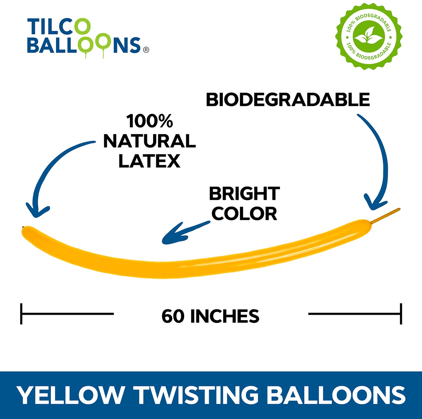 260 Golden Yellow Twisting Balloon Description