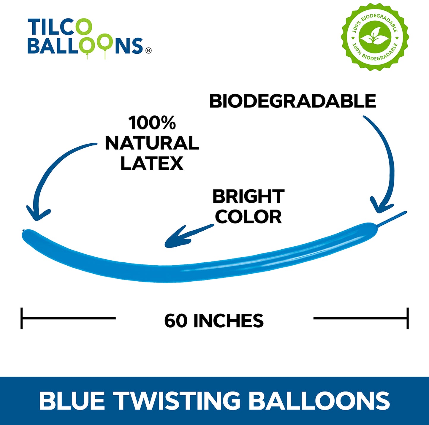260 Royal Blue Twisting Balloon Description
