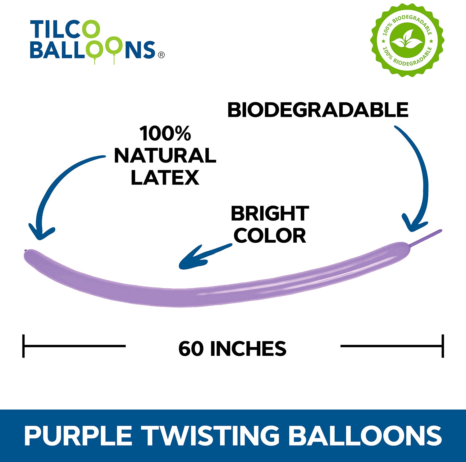 260 Bright Purple Twisting Balloon description