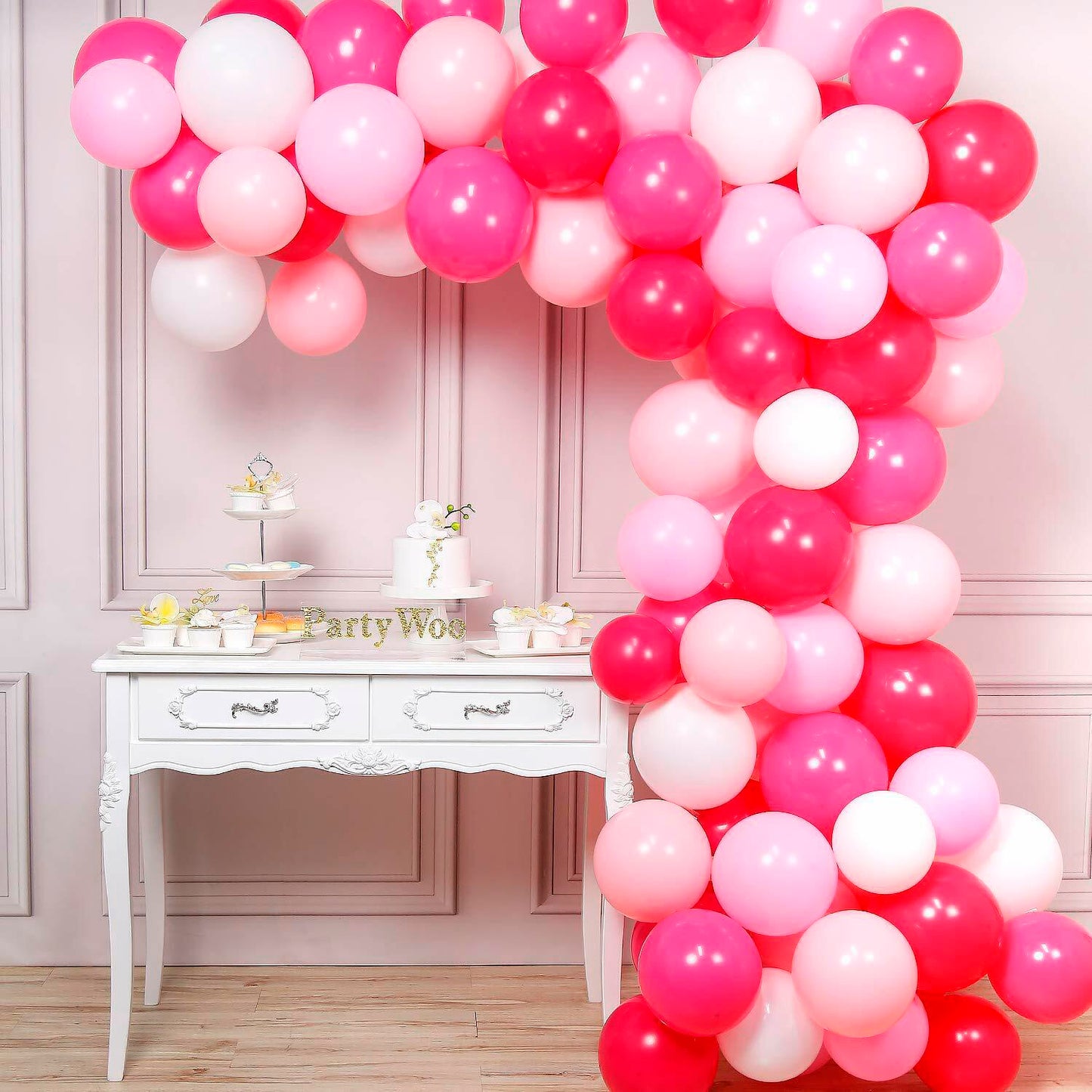 24" flamingo pink wholesale balloon arch decoration